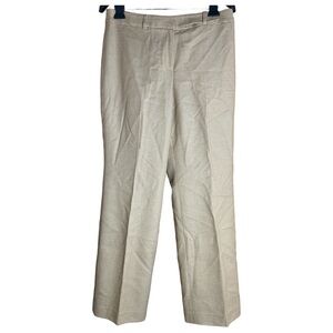 Vintage Talbots Petites Lined Houndstooth Plaid Wool & Cashmere Trousers Tan 10P